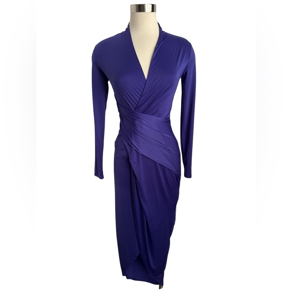 Elegant Purple Wrap Dress